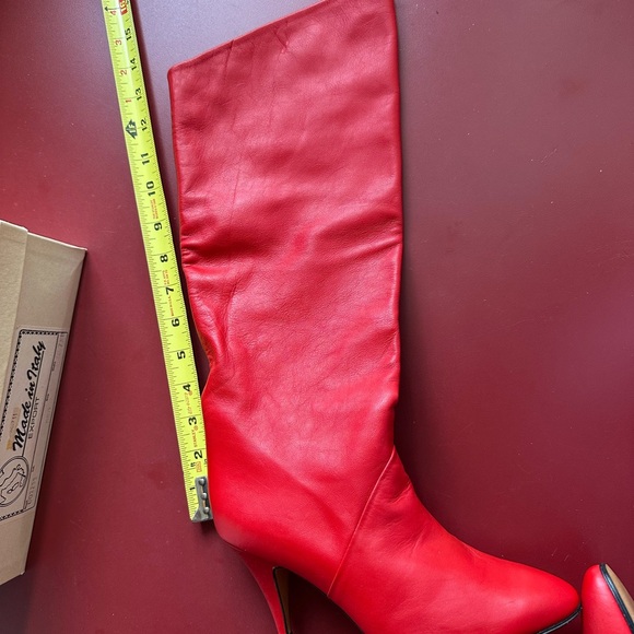 Size 7 1/2 Red Leather Boots! Never Worn! Perfect! - Picture 12 of 14